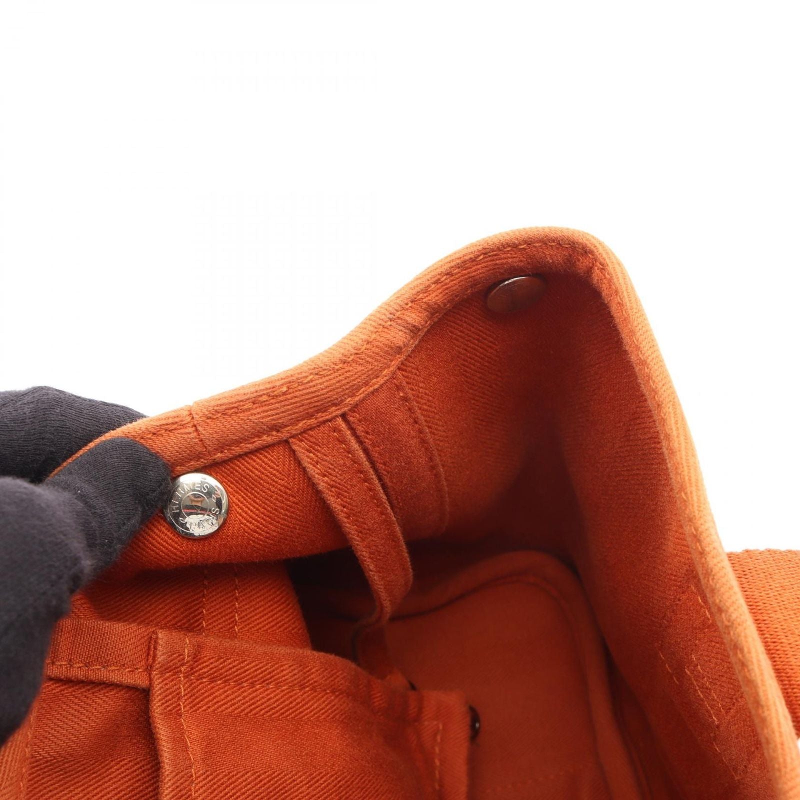Hermes Handbag Valparaiso PM Potiron Leather Canvas — view 7