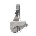 Dior Waist Bag Saddle Oblique Gray Canvas Leather