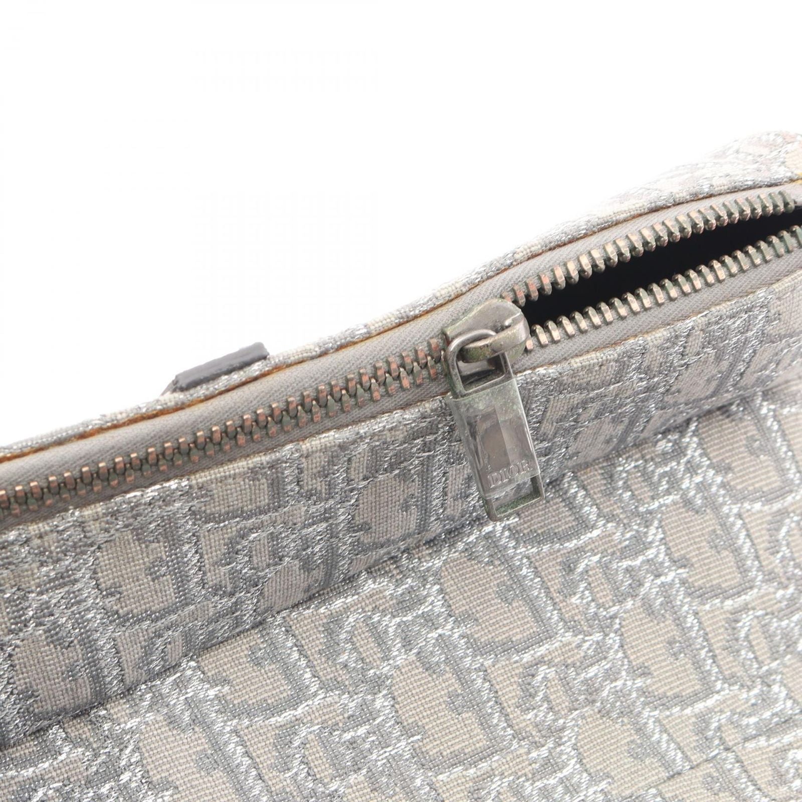 Dior Waist Bag Saddle Oblique Gray Canvas Leather — view 5