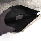 Dior Waist Bag Saddle Oblique Gray Canvas Leather — view 3
