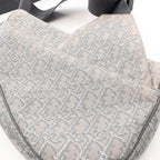 Dior Waist Bag Saddle Oblique Gray Canvas Leather — view 9