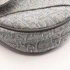 Dior Waist Bag Saddle Oblique Gray Canvas Leather — view 7