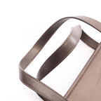 Celine Handbag C Macadam Beige Dark Brown Canvas Leather Hand — view 7