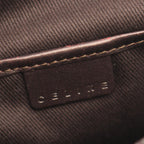 Celine Handbag C Macadam Beige Dark Brown Canvas Leather Hand — view 4