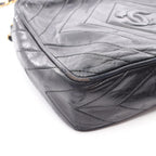 Chanel Shoulder Bag CC Logo Diamond Stitch Black Lambskin CC Chain — view 9