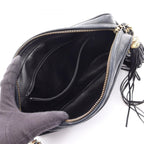 Chanel Shoulder Bag CC Logo Diamond Stitch Black Lambskin CC Chain — view 3