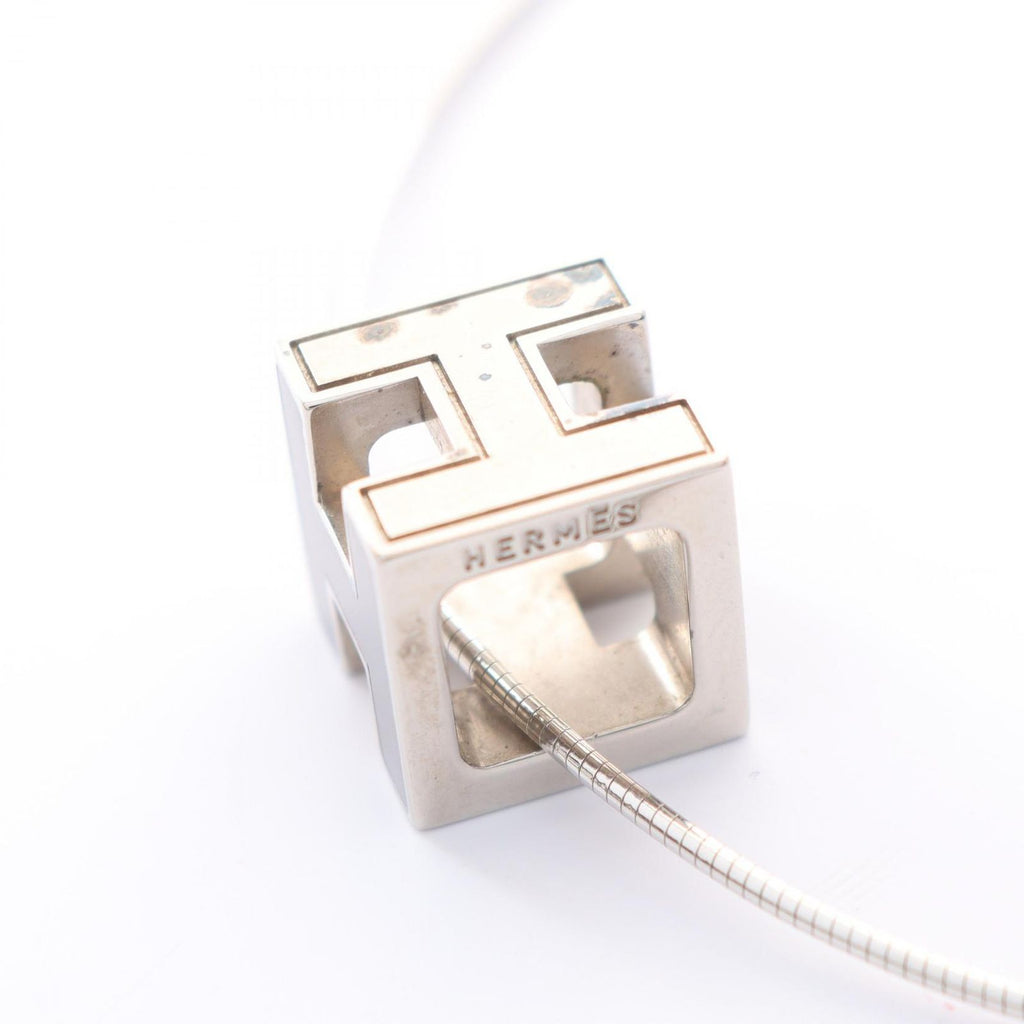 Hermes Necklace Cage Ash Cube Stainless Steel — view 4