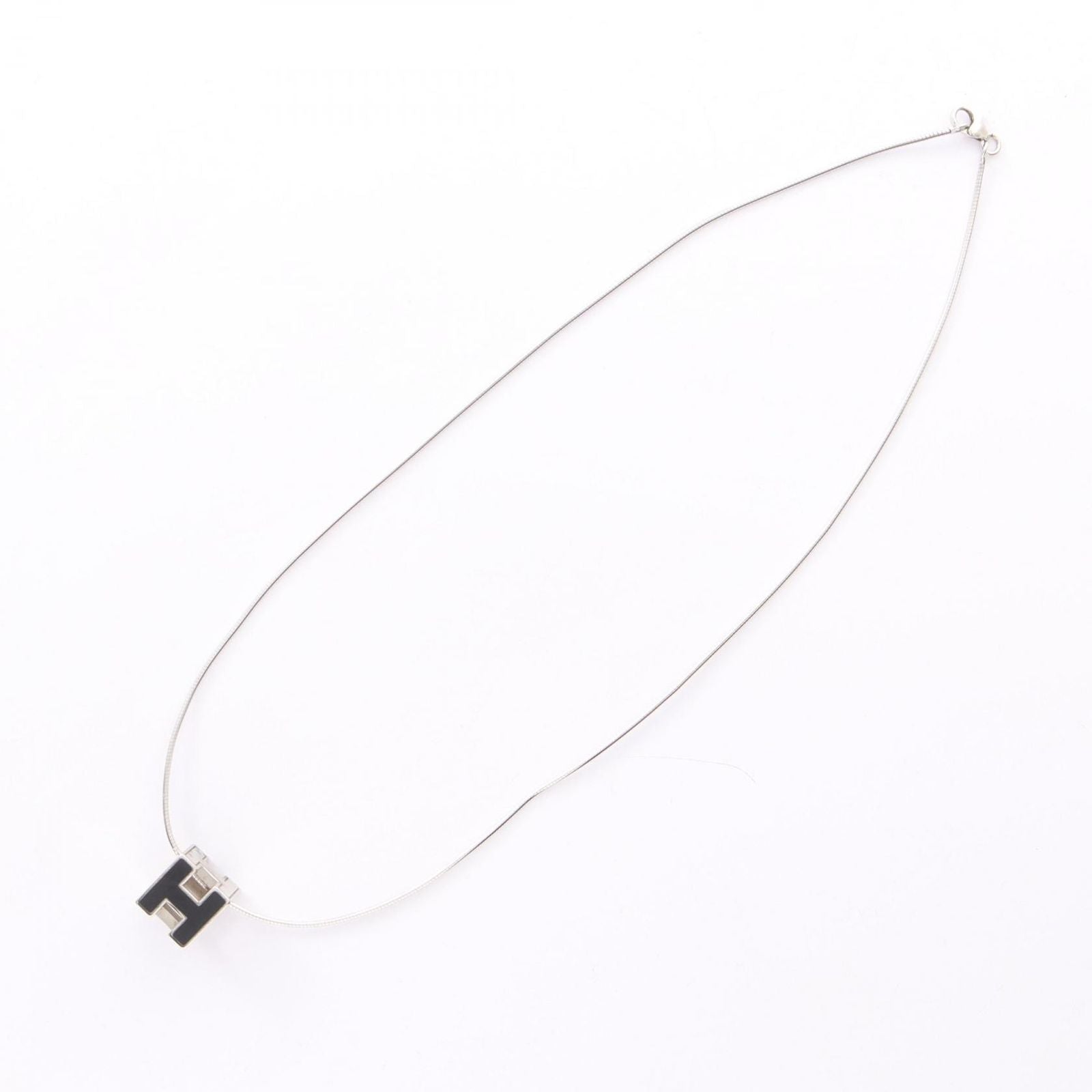 Hermes Necklace Cage Ash Cube Stainless Steel — view 2