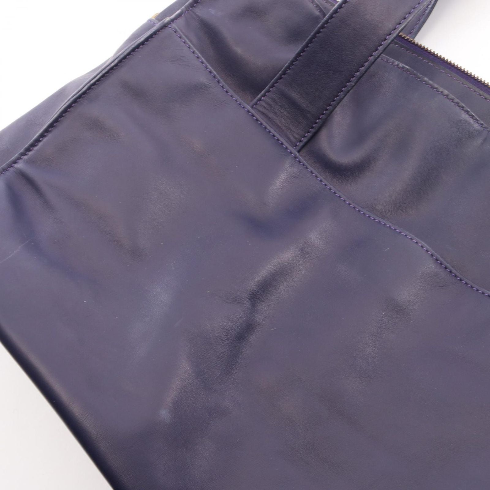 Celine Tote Circle Logo Navy Leather — view 7