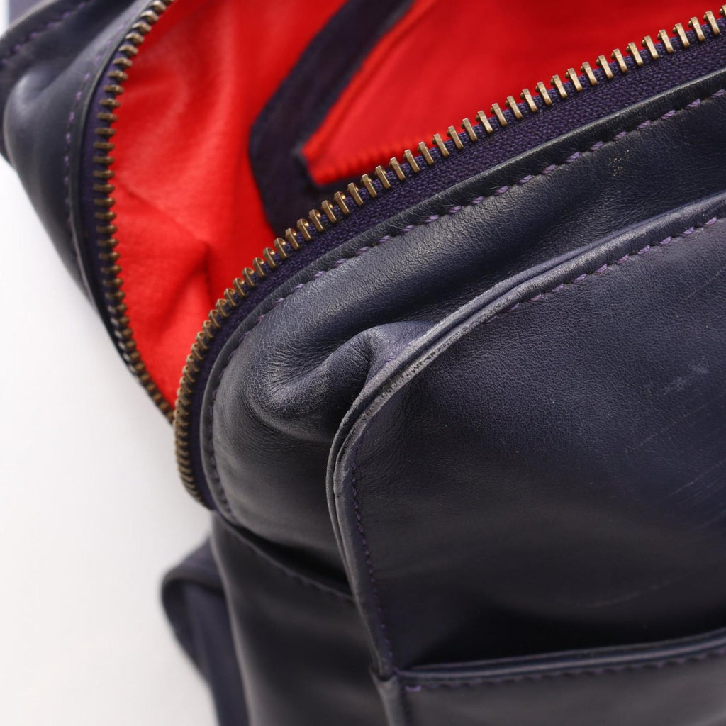Celine Tote Circle Logo Navy Leather — view 5
