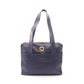 Celine Tote Circle Logo Navy Leather