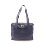 Celine Tote Circle Logo Navy Leather