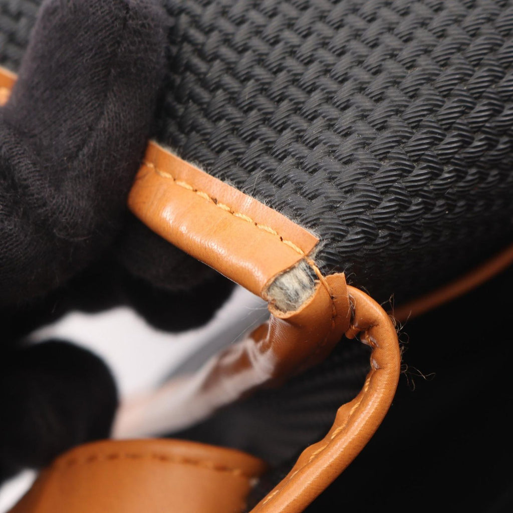 Saint Laurent Shoulder Bag Black Brown Canvas Leather — view 7