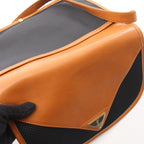 Saint Laurent Shoulder Bag Black Brown Canvas Leather — view 6
