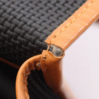 Saint Laurent Shoulder Bag Black Brown Canvas Leather — view 8