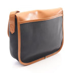 Saint Laurent Shoulder Bag Black Brown Canvas Leather — view 2
