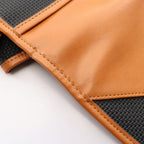 Saint Laurent Shoulder Bag Black Brown Canvas Leather — view 5