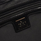 Fendi Shoulder Bag Logo Plate Black Nylon — view 4