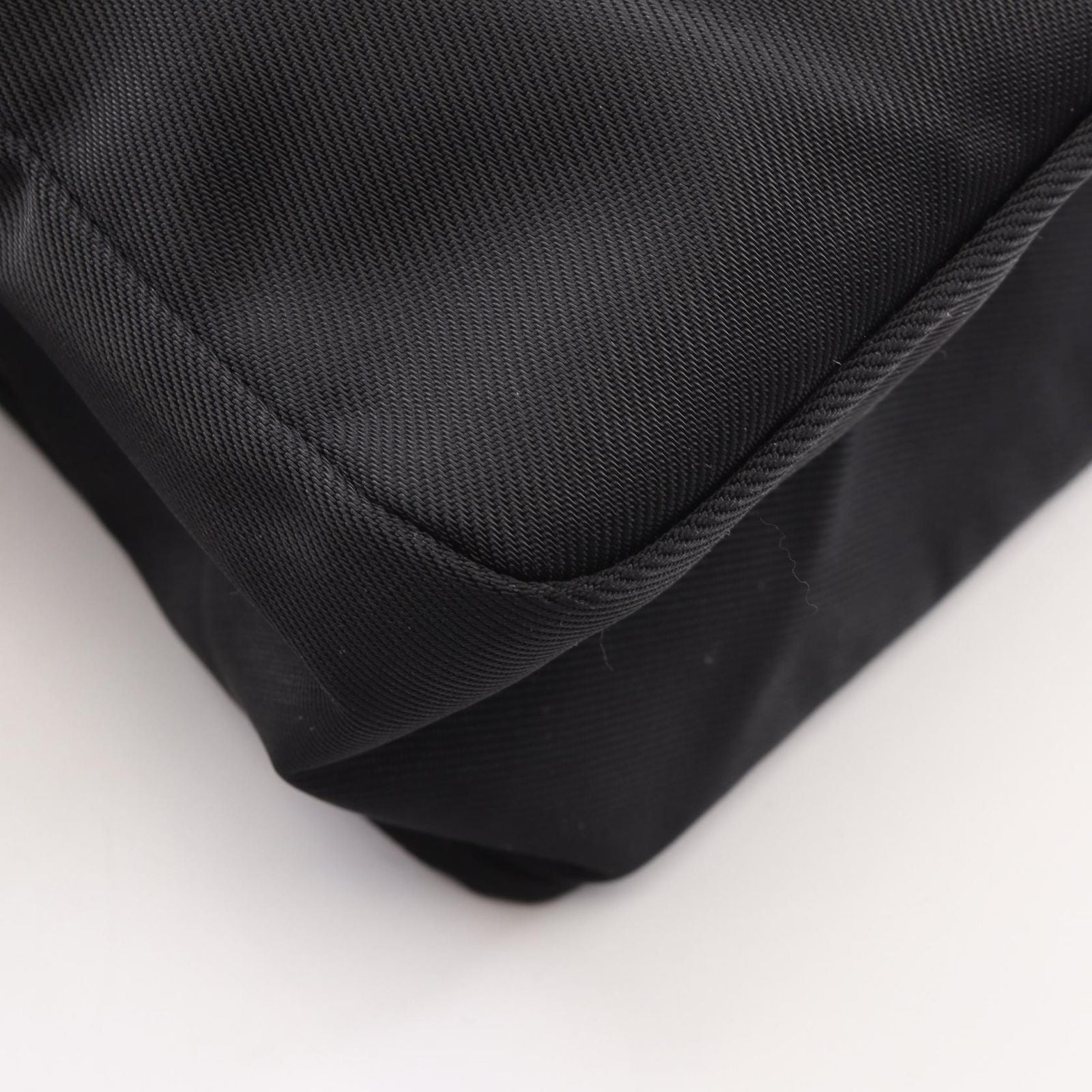 Fendi Shoulder Bag Logo Plate Black Nylon — view 6