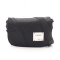 Fendi Shoulder Bag Logo Plate Black Nylon