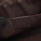 Gucci Waist Bag GG Crystal Beige Dark Brown Canvas Leather — view 4