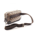 Gucci Waist Bag GG Crystal Beige Dark Brown Canvas Leather — view 2