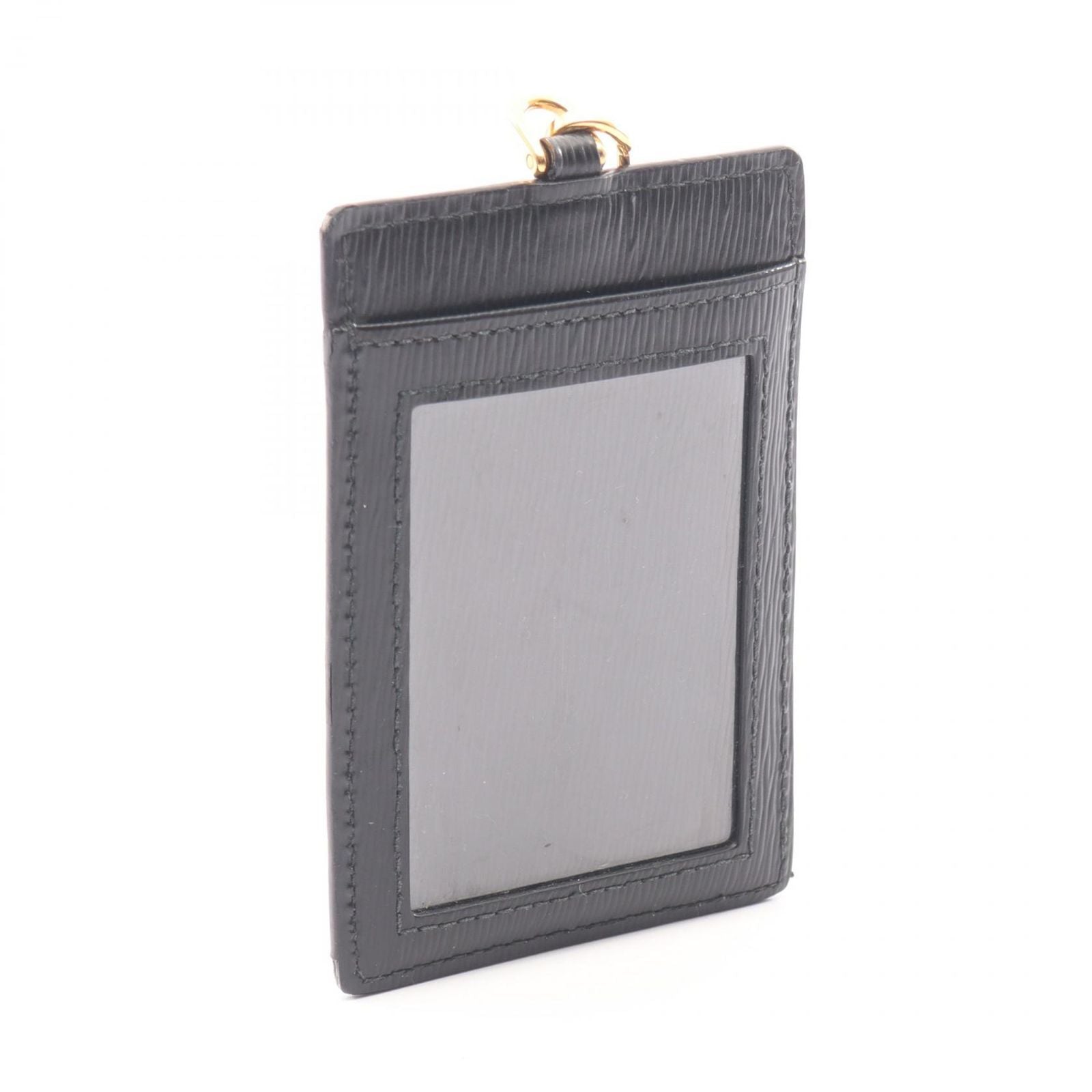 Prada Card Case Vitello Move Black Leather — view 2