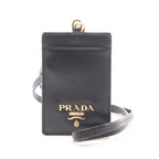 Prada Card Case Vitello Move Black Leather