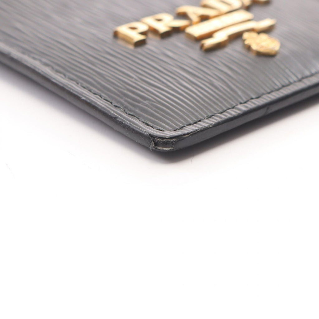 Prada Card Case Vitello Move Black Leather — view 8