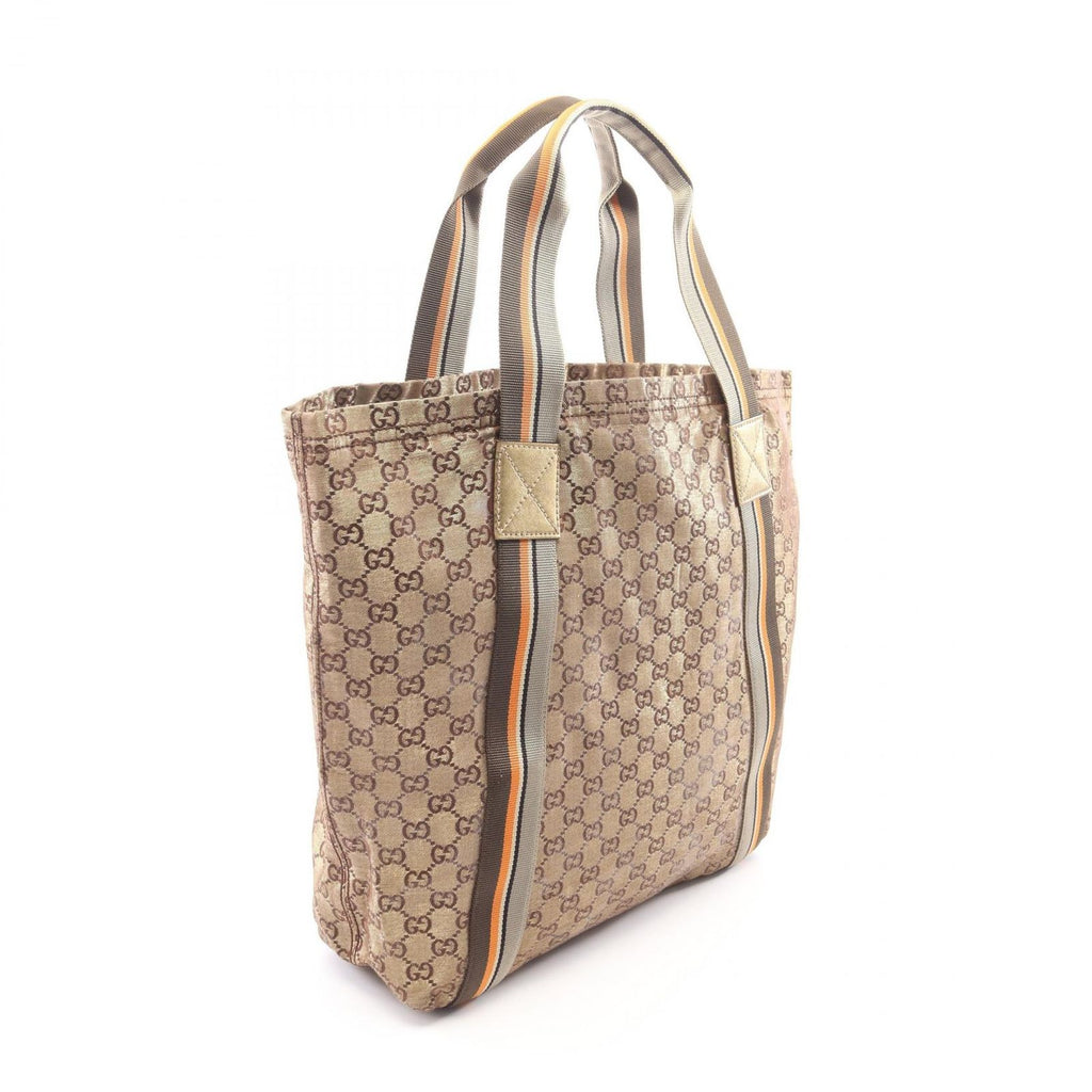 Gucci Tote GG Pattern Gold Canvas Crystal — view 2