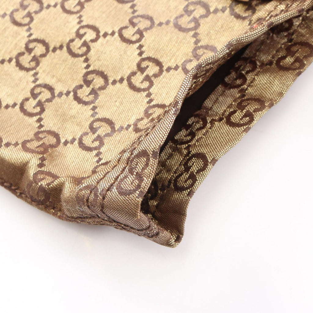 Gucci Tote GG Pattern Gold Canvas Crystal — view 8