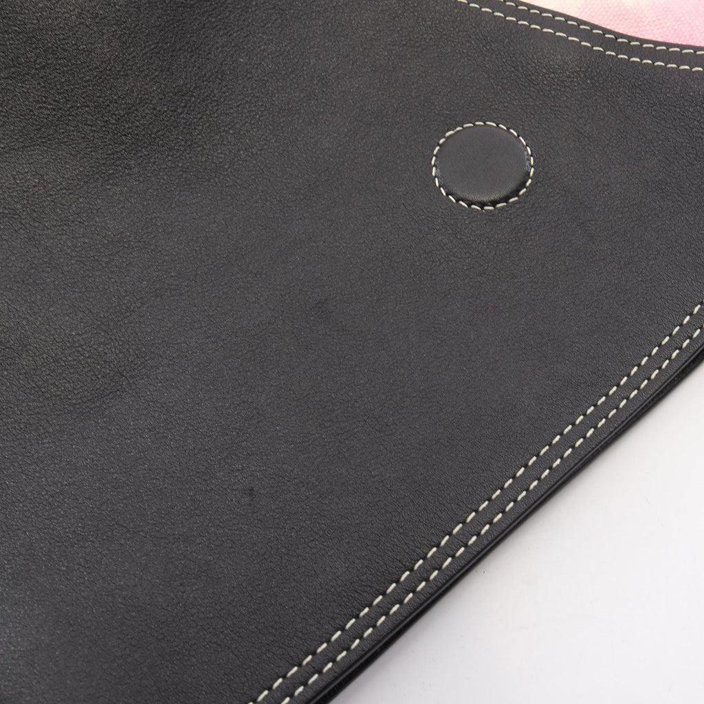 Celine Tote Tie Dye Pink Black Canvas Leather — view 7