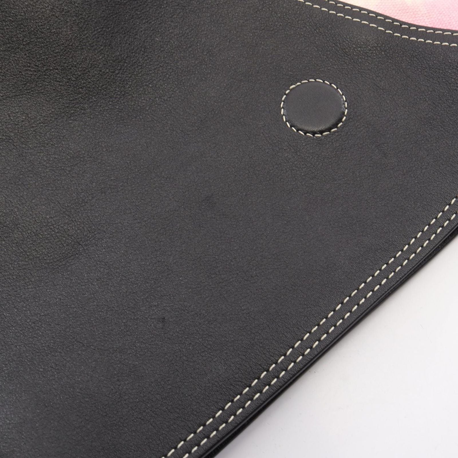 Celine Tote Tie Dye Pink Black Canvas Leather — view 7