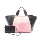 Celine Tote Tie Dye Pink Black Canvas Leather