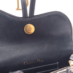 Dior Waist Bag Saddle Oblique Beige Navy Canvas Leather — view 7