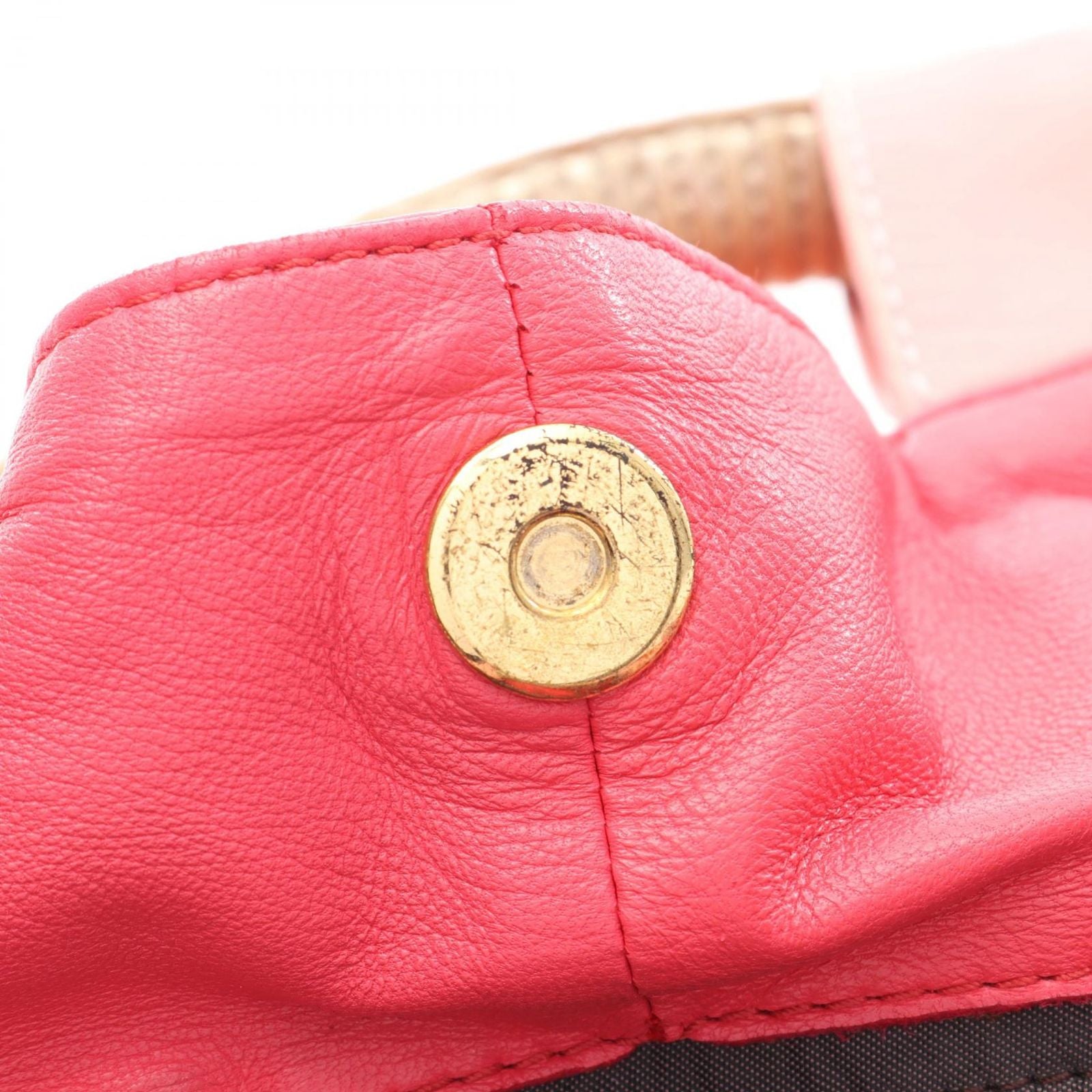 Loewe Handbag Nappa Aire Pink Orange Gold Leather Hand — view 5