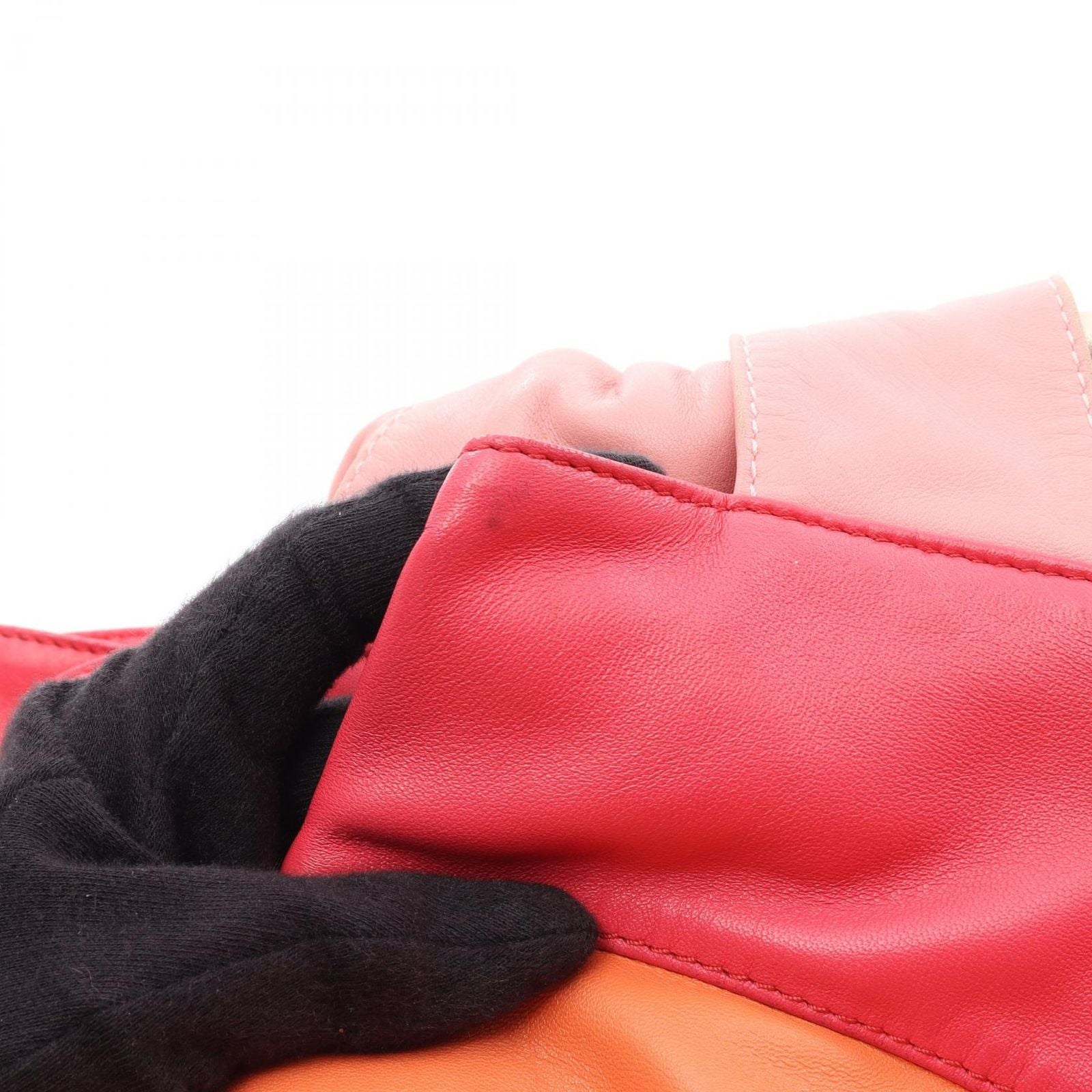 Loewe Handbag Nappa Aire Pink Orange Gold Leather Hand — view 9