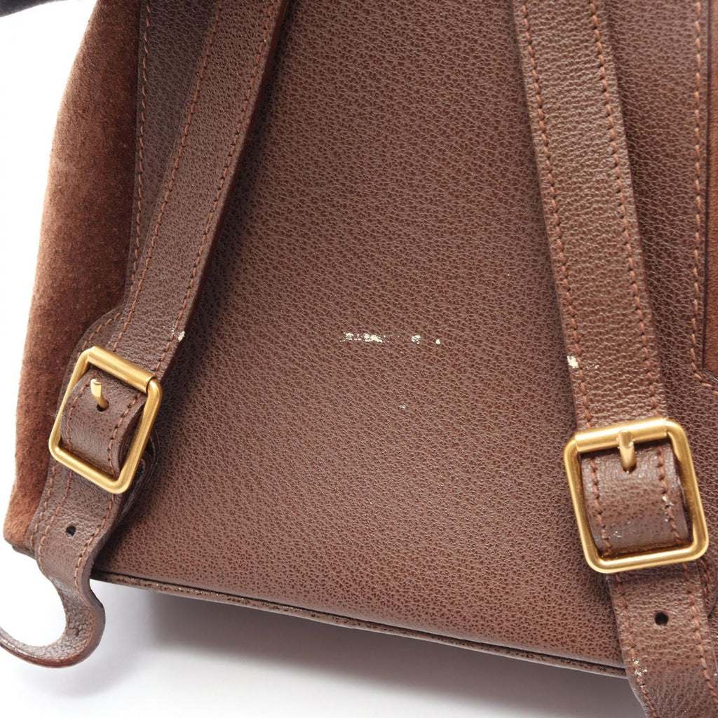 Gucci Backpack Bamboo 003 Brown Suede Leather — view 7