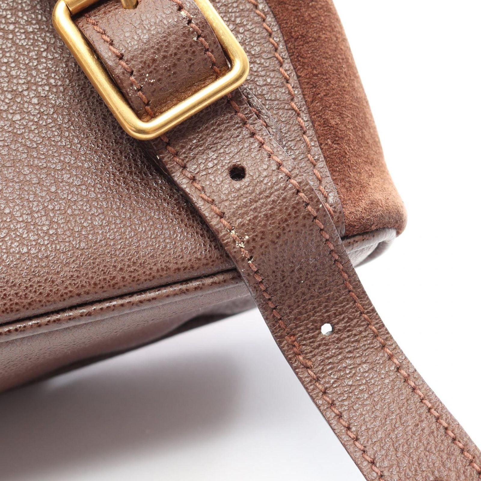 Gucci Backpack Bamboo 003 Brown Suede Leather — view 8