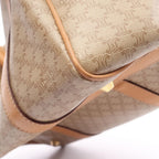 Celine Tote Macadam Beige Canvas Leather Triomphe Mini Boston — view 7