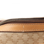 Celine Tote Macadam Beige Canvas Leather Triomphe Mini Boston — view 9