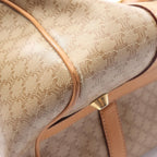 Celine Tote Macadam Beige Canvas Leather Triomphe Mini Boston — view 8