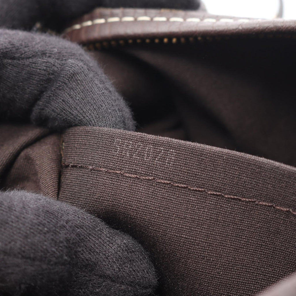 Louis Vuitton Shoulder Bag Manon MM Ebene Canvas Leather — view 5