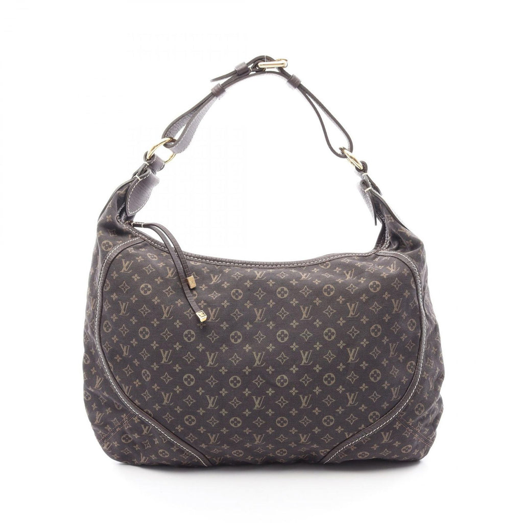 Louis Vuitton Shoulder Bag Manon MM Ebene Canvas Leather