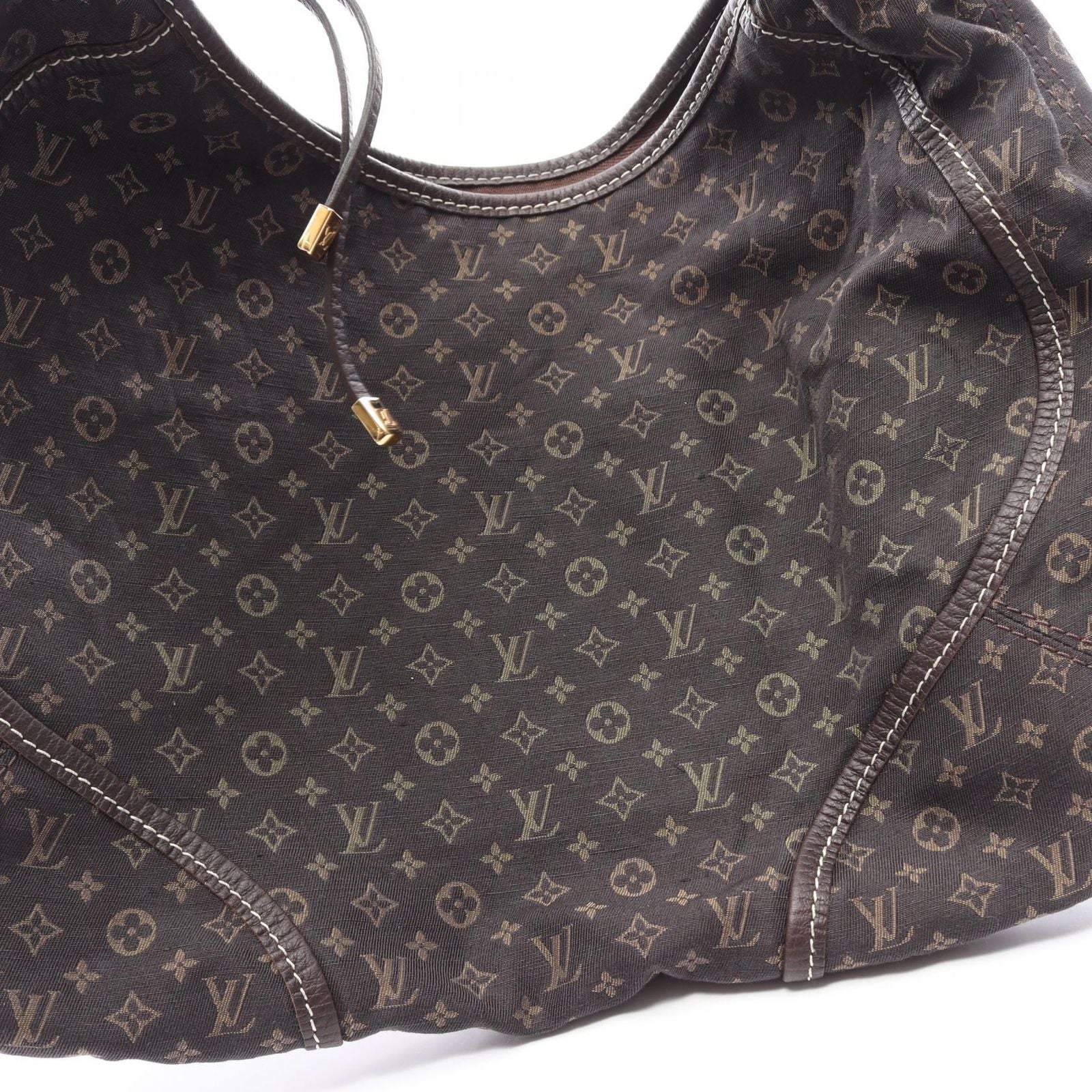Louis Vuitton Shoulder Bag Manon MM Ebene Canvas Leather — view 7