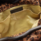 Bottega Veneta Shoulder Bag Leopard Brown Nylon Leather — view 6