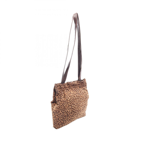 Bottega Veneta Shoulder Bag Leopard Brown Nylon Leather — view 2