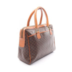 Celine Boston Bag Macadam Brown Canvas Leather Mini — view 2