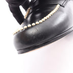 Chanel Mules CC Logo Pearl Leather Sandals — view 9