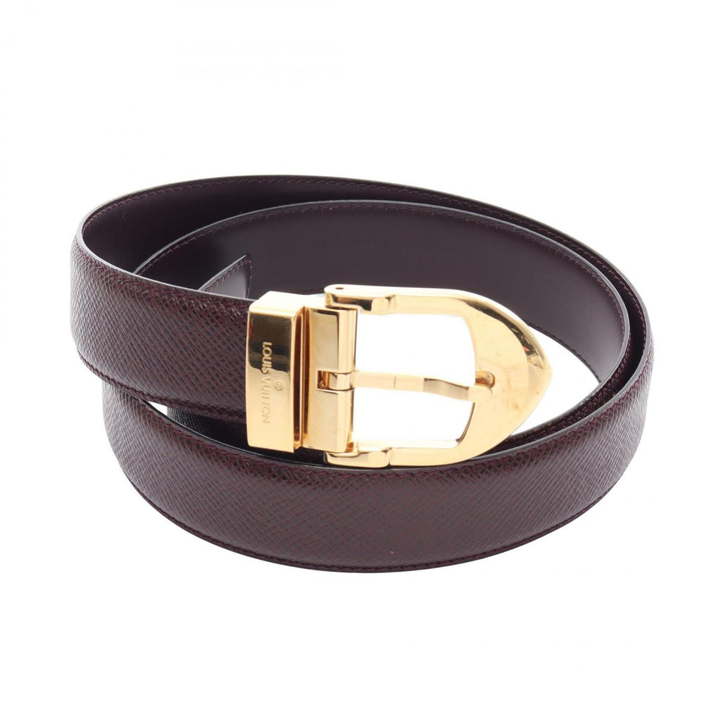 Louis Vuitton Belt Ceinture Classic Taiga Acajou Leather